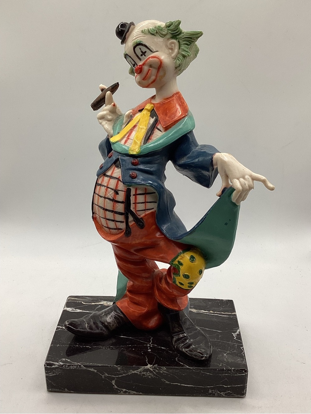 vintage Fontanini Depose Italy #941 Smoking Clown Marble made in Italy